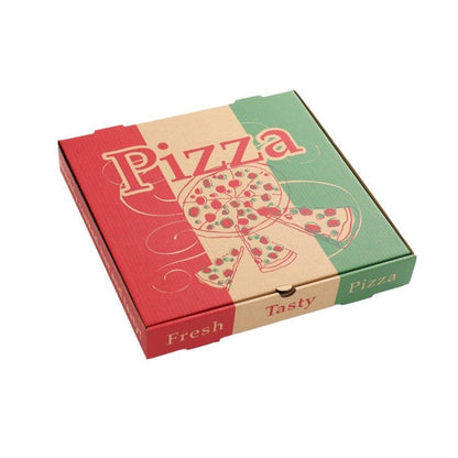 50pcs Pizza Packing Boxes Folding Box Durable Food Storage Containers Colourful - 8inch V528-PIZZA-BOX-50PCS-8INCHES-997256