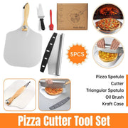Aluminum Pizza Shovel 12Inch Pizza Transfer Tool with Pizza Cutter and Wheel Set V528-PIZZA-MAN-4PCS-207707
