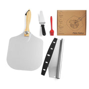 Aluminum Pizza Shovel 12Inch Pizza Transfer Tool with Pizza Cutter and Wheel Set V528-PIZZA-MAN-4PCS-207707