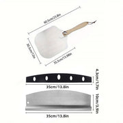 Aluminum Pizza Shovel 12Inch Pizza Transfer Tool with Pizza Cutter and Wheel Set V528-PIZZA-MAN-4PCS-207707