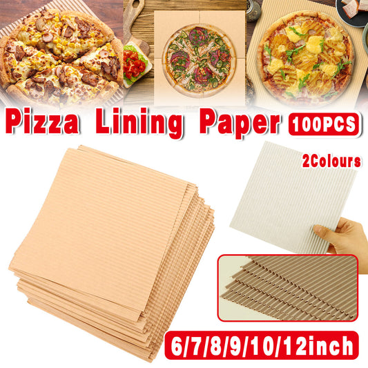 100PCS Pizza Box Pads Greaseproof Paper Food Liners Oil Resistant Pizza Mat - 10inch V528-PIZZAPADPAPER-100PCS10INCHES-293700