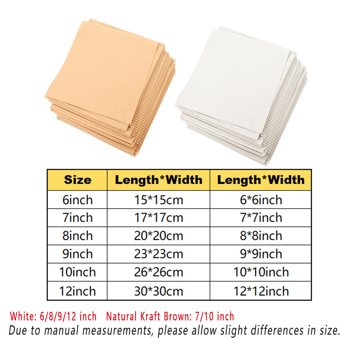 100PCS Pizza Box Pads Greaseproof Paper Food Liners Oil Resistant Pizza Mat - 10inch V528-PIZZAPADPAPER-100PCS10INCHES-293700