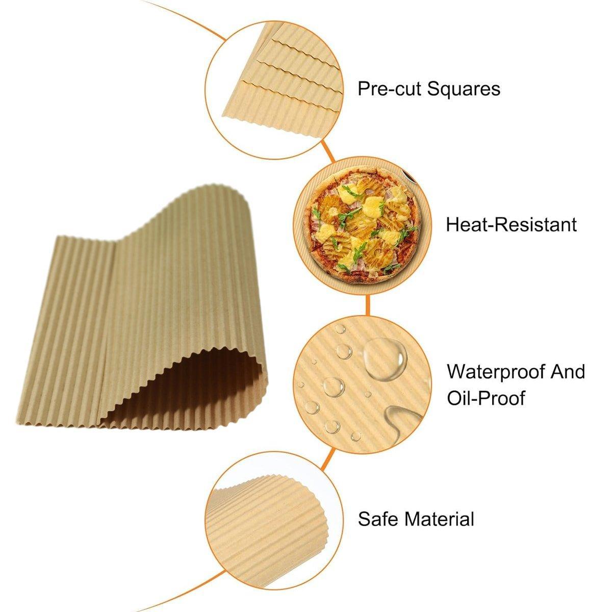 100PCS Pizza Box Pads Greaseproof Paper Food Liners Oil Resistant Pizza Mat - 10inch V528-PIZZAPADPAPER-100PCS10INCHES-293700