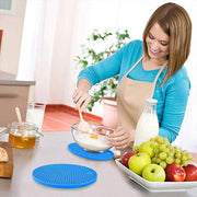 2Pcs Silicone Pot Holder Trivet Mat Hot Pads Non-Slip Heat Resistant Bpa Free V528-PLACEMAT-GREEN-70891