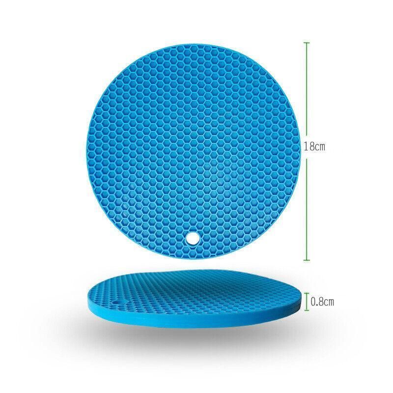 2Pcs Silicone Pot Holder Trivet Mat Hot Pads Non-Slip Heat Resistant Bpa Free V528-PLACEMAT-GREEN-70891