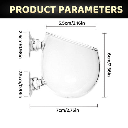 Aquarium Plant Cup for Breeding and Aquascaping Glass Water Plant Holder V528-PLANT-CUP-2PCS-576970