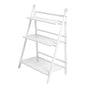 Balcony Plant Stand 3-Layer Wooden Flower Pot Corner Stand White Log Foldable - White V528-PLANT-STAND-3-WHITE-136985