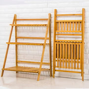 Balcony Plant Stand 3-Layer Wooden Flower Pot Corner Stand White Log Foldable - White V528-PLANT-STAND-3-WHITE-136985