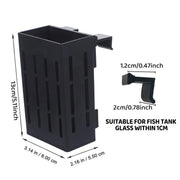 Hydroponic Plant Storage Rack Fish Tank Decoration Square Aquarium Basket Holder - Black V528-PLANT-STAND-B-3PCS-319730