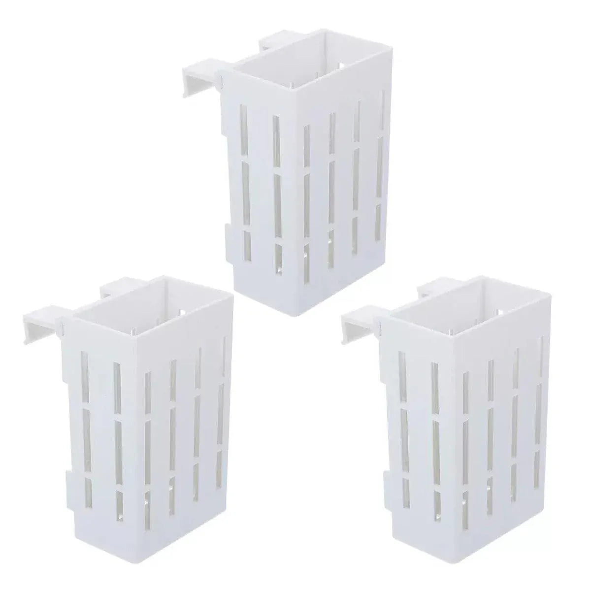 Hydroponic Plant Storage Rack Fish Tank Decoration Square Aquarium Basket Holder - White V528-PLANT-STAND-W-3PCS-173577