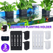 Hydroponic Plant Storage Rack Fish Tank Decoration Square Aquarium Basket Holder - White V528-PLANT-STAND-W-3PCS-173577