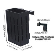 Hydroponic Plant Storage Rack Fish Tank Decoration Square Aquarium Basket Holder - White V528-PLANT-STAND-W-3PCS-173577