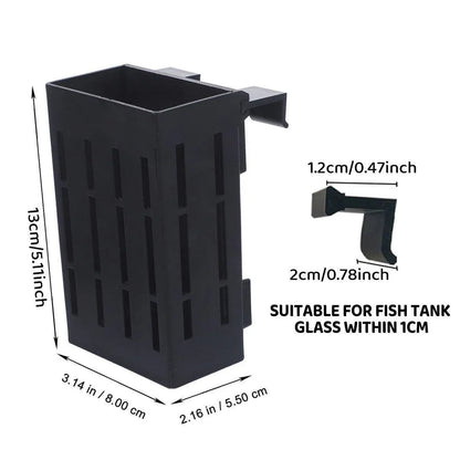 Hydroponic Plant Storage Rack Fish Tank Decoration Square Aquarium Basket Holder - White V528-PLANT-STAND-W-3PCS-173577