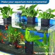 Hydroponic Plant Storage Rack Fish Tank Decoration Square Aquarium Basket Holder - White V528-PLANT-STAND-W-3PCS-173577
