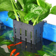 Hydroponic Plant Storage Rack Fish Tank Decoration Square Aquarium Basket Holder - White V528-PLANT-STAND-W-3PCS-173577