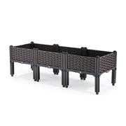 Outdoor Rectangular Balcony Vegetable Planter Box Garden Flower Planting V528-PLANTER-120-40-37CM-556359