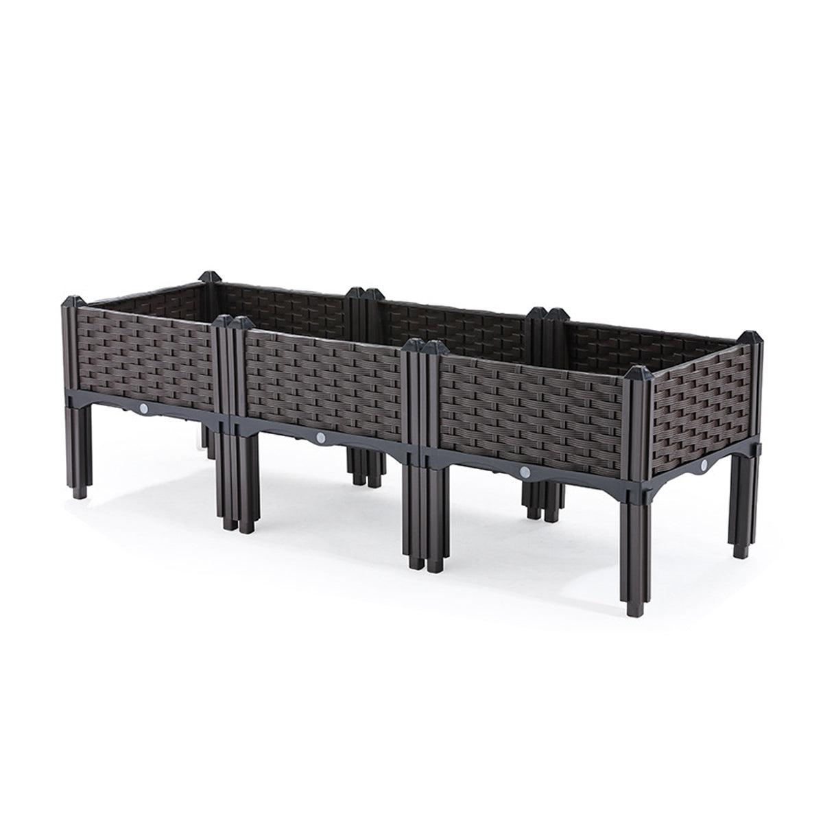 Outdoor Rectangular Balcony Vegetable Planter Box Garden Flower Planting V528-PLANTER-120-40-37CM-556359