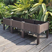 Outdoor Rectangular Balcony Vegetable Planter Box Garden Flower Planting V528-PLANTER-120-40-37CM-556359