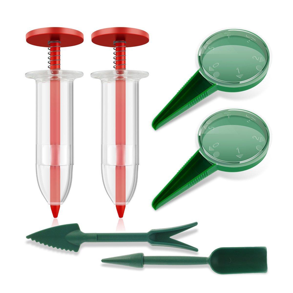 6PCS Garden Seeder Set Mini Seed Planting Tools Manual Seeder for Gardening - Red V528-PLANTER-6PCS-RED-760790