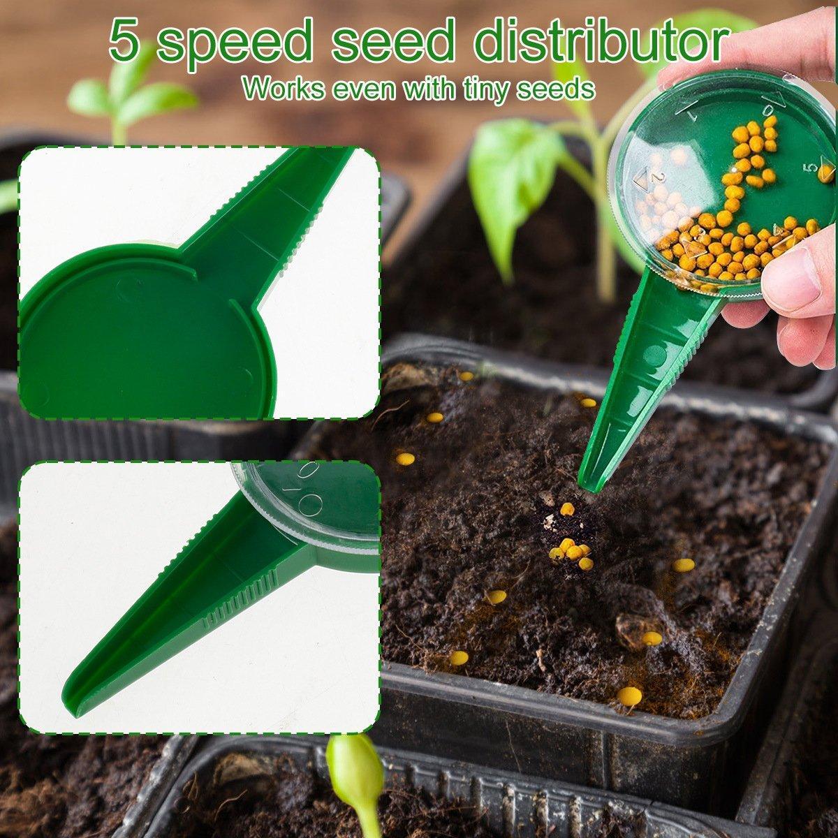6PCS Garden Seeder Set Mini Seed Planting Tools Manual Seeder for Gardening - Yellow Green V528-PLANTER-6PCS-YELLOW-GREEN-756444