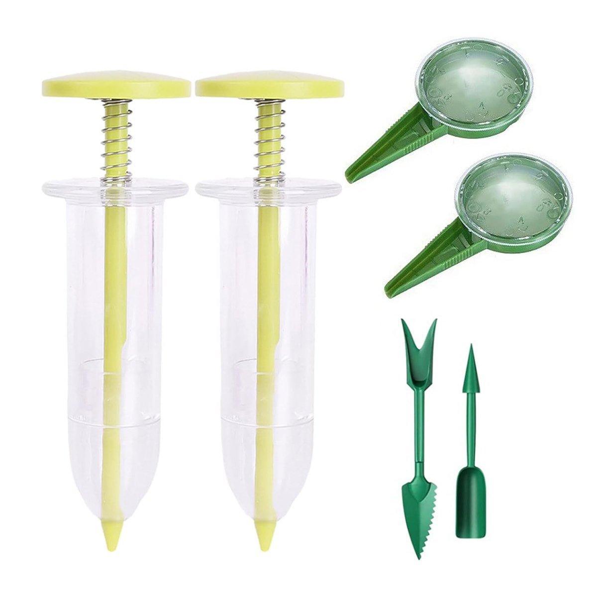 6PCS Garden Seeder Set Mini Seed Planting Tools Manual Seeder for Gardening - Yellow Green V528-PLANTER-6PCS-YELLOW-GREEN-756444