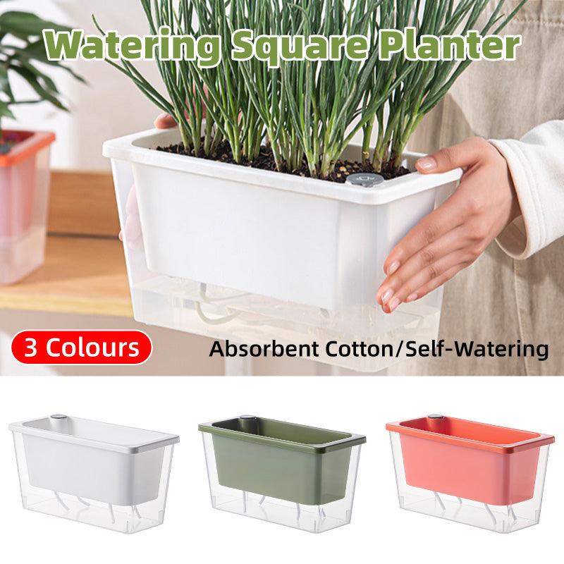 Balcony Vegetable Pot Planter Lazy Self Priming Flower Pot for Indoor Gardening - Green V528-PLANTER-POT-GREEN-299818