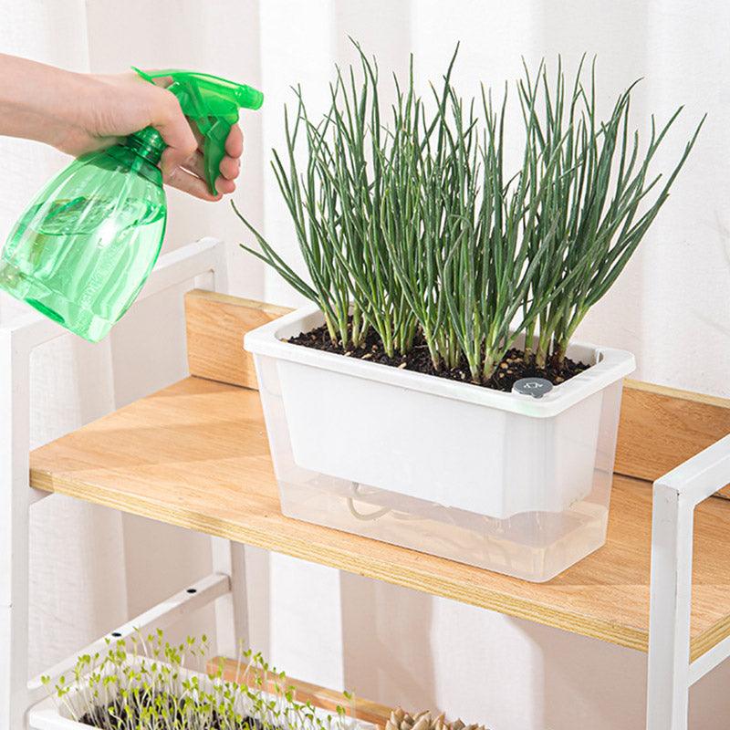 Balcony Vegetable Pot Planter Lazy Self Priming Flower Pot for Indoor Gardening - Green V528-PLANTER-POT-GREEN-299818