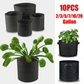 10 Pack Breathable Fabric Plant Grow Pots 2 to 20 Gallon Sizes - 10 Gallon-10PCS V528-PLANTINGBAG-40-30-10PCS-56147