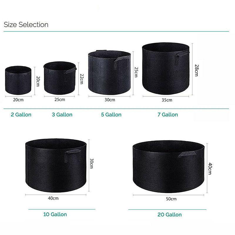 10 Pack Breathable Fabric Plant Grow Pots 2 to 20 Gallon Sizes - 10 Gallon-10PCS V528-PLANTINGBAG-40-30-10PCS-56147
