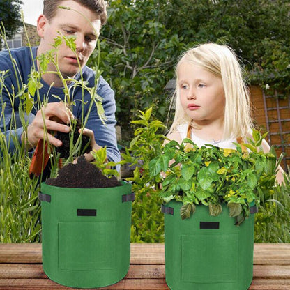 10 Gallon Potato Grow Planter Container Bag Pouch Root Plant Growing Pot Side Window - Green V528-PLANTINGBAG-GREEN-L-0555452