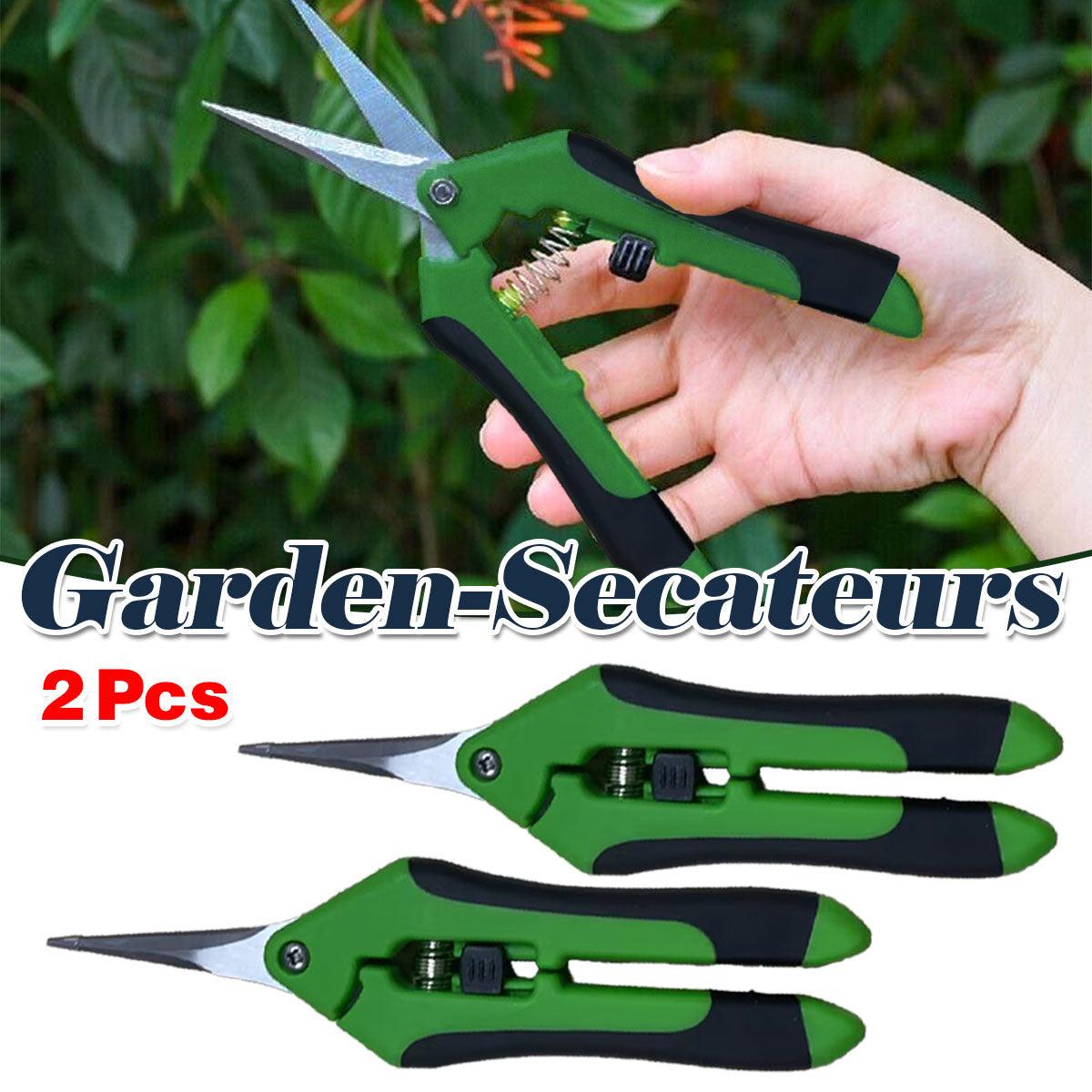 2Pcs Pruning Shears Plant Scissors Trim Trees Snips Branch Garden Secateurs Tool V528-PLANTSCISSORS-2PCS-129689