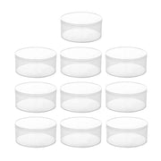 10pcs Clear Round Gift Boxes Plastic Candy Storage Containers for Party Favors - 15x6.5cm V528-PLASTIC-10PCS-150-65-404341