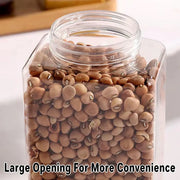 20pcs Square Transparent Plastic Bottle with Aluminum Cap Sealed Jar for Food Storage - 550ml V528-PLASTIC-BOTTLE-20PCS-245929