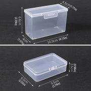 10PCS Card Storage Box Transparent Plastic Holder ID Business Card Organizer - Long And Tall V528-PLASTIC-BOX-LONG-10PCS-657482