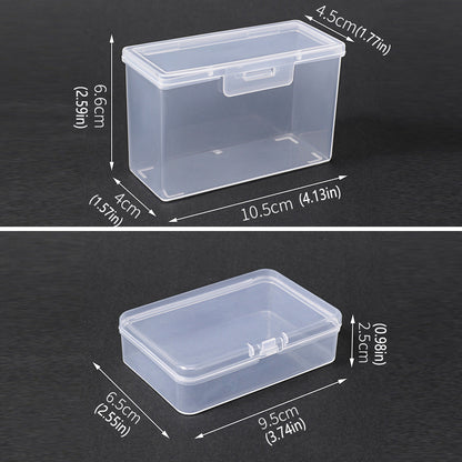 10PCS Card Storage Box Transparent Plastic Holder ID Business Card Organizer - Long And Tall V528-PLASTIC-BOX-LONG-10PCS-657482