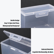 10PCS Card Storage Box Transparent Plastic Holder ID Business Card Organizer - Long And Tall V528-PLASTIC-BOX-LONG-10PCS-657482