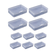 10PCS Card Storage Box Transparent Plastic Holder ID Business Card Organizer - Long And Tall V528-PLASTIC-BOX-LONG-10PCS-657482