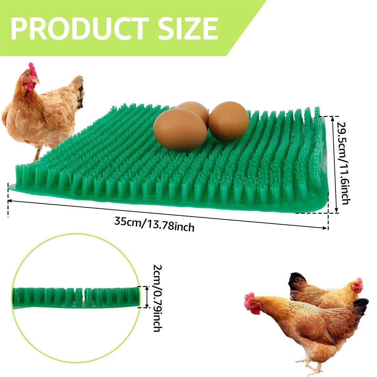6PCS Egg Laying Box Mat Plastic Chicken Nest Grass Pad Imitation Grass Gasket V528-PLASTIC-GASKET-GREEN-6PCS-811297