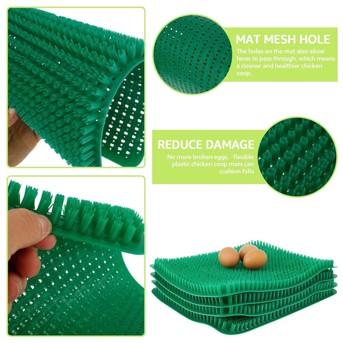 6PCS Egg Laying Box Mat Plastic Chicken Nest Grass Pad Imitation Grass Gasket V528-PLASTIC-GASKET-GREEN-6PCS-811297