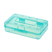 Large Capacity Transparent Plastic Pencil Case Multifunctional Student Art Box - Light Green V528-PLASTIC-PENCIL-CASE-GREEN-315745