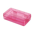 Large Capacity Transparent Plastic Pencil Case Multifunctional Student Art Box - Red V528-PLASTIC-PENCIL-CASE-RED-651305