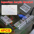 4Pcs Aquarium Fish Tank Glass Cover Support Holder Acrylic Clip Bracket 6/8/10/12mm - 10mm