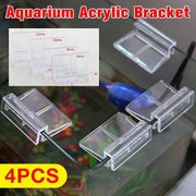 4Pcs Aquarium Fish Tank Glass Cover Support Holder Acrylic Clip Bracket 6/8/10/12mm - 10mm