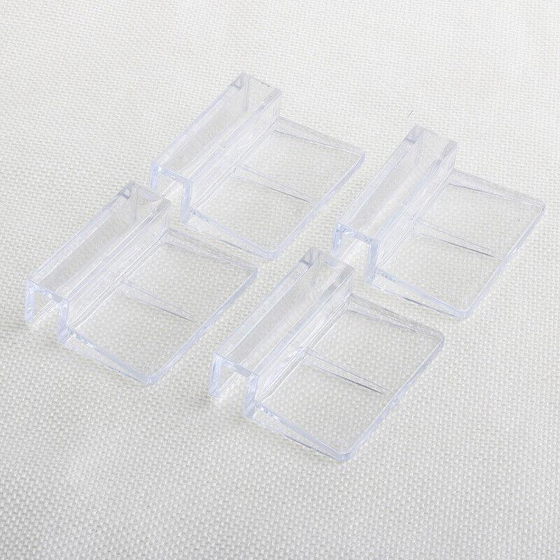 4Pcs Aquarium Fish Tank Glass Cover Support Holder Acrylic Clip Bracket 6/8/10/12mm - 10mm