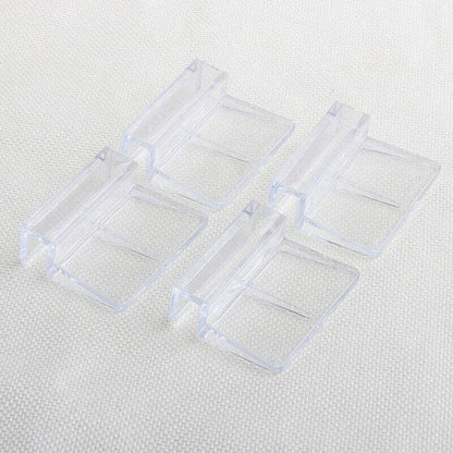 4Pcs Aquarium Fish Tank Glass Cover Support Holder Acrylic Clip Bracket 6/8/10/12mm - 6mm V528-PLASTICCLIPS-6MM-894152