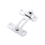 2 Sets 90 Degree Sliding Door Latch Lock Catch Kit for Home Use - Flat-Silver-L V528-PLATE-DRAWING-L-SCREWS-2SET-285169