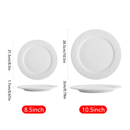Ceramic Steak Vegetable Dessert Salad Plate Home Dinner Plate Kitchen Dining - 8.5inch