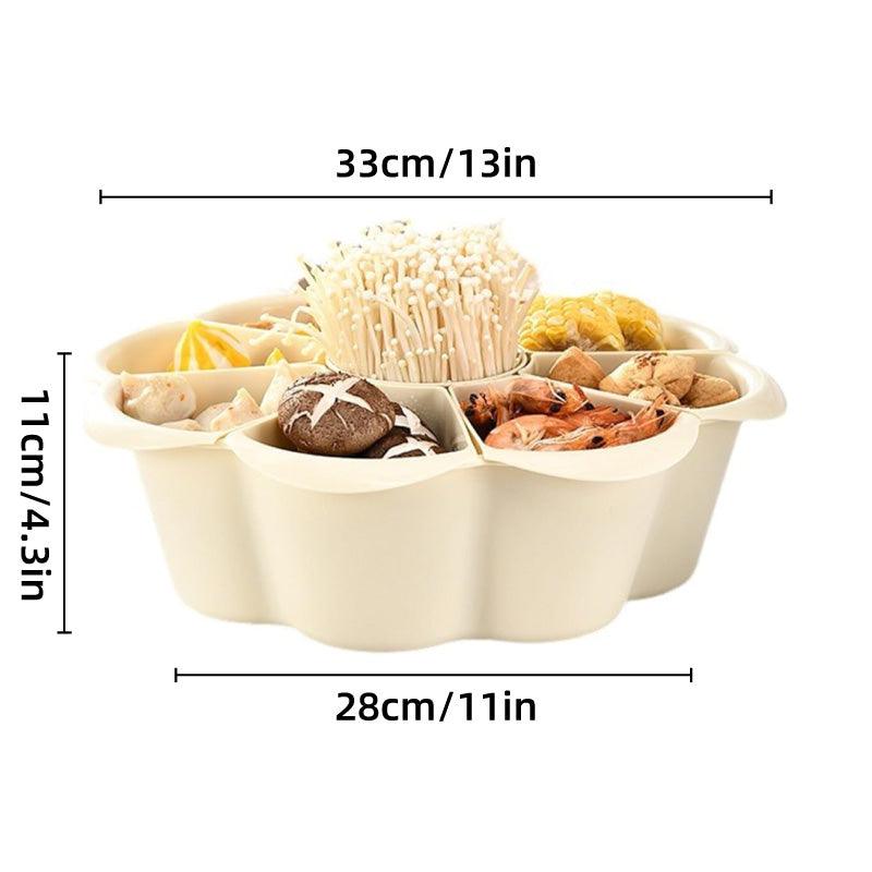 Multifunctional Hot Pot Platter 9 Grid Serving Dish Vegetable Snack Plate Tray V528-PLATTER-WHITE-478893