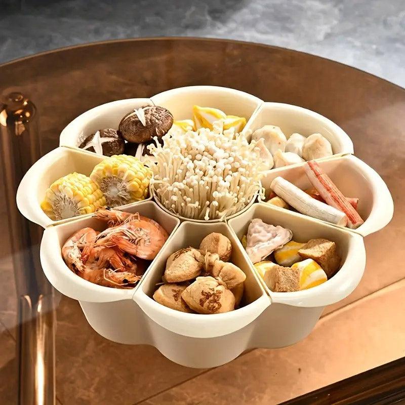 Multifunctional Hot Pot Platter 9 Grid Serving Dish Vegetable Snack Plate Tray V528-PLATTER-WHITE-478893