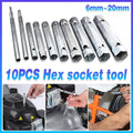10PCS Spark Plug Wrench Set Hex Socket Spanner Tools for Bike Car and Home Use V528-PLUGPLUMBER-774084